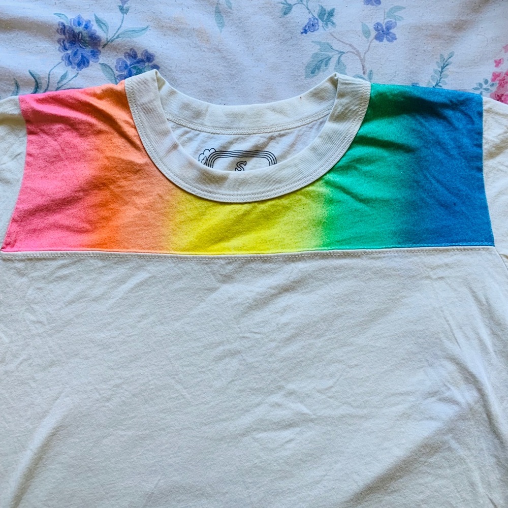 Rainbow Varsity Tee • Small | big bud press